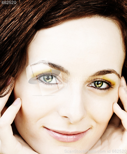 Image of Woman with green eyes