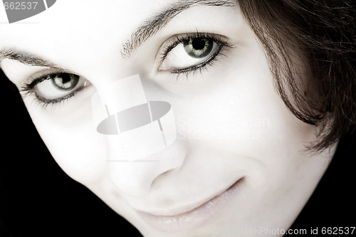 Image of Woman with green eyes