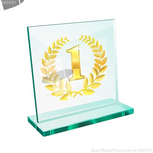 Image of Golden trophy for first