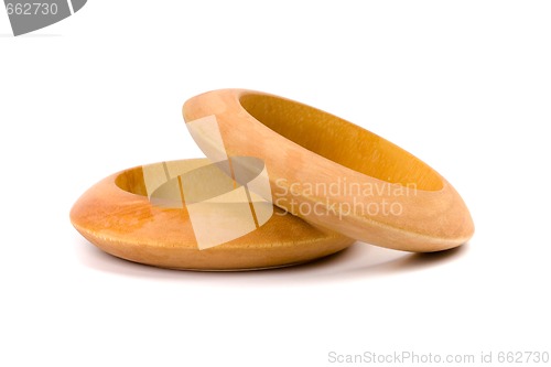Image of two wooden bracelets