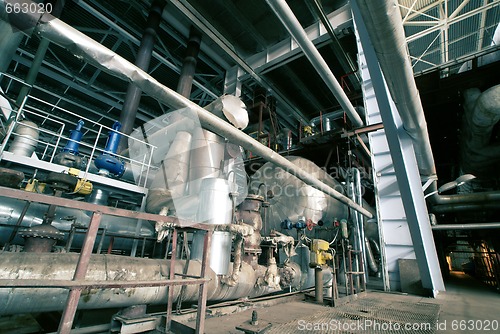 Image of water boilers at power plant        