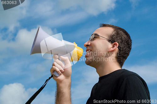 Image of Man With Megaphone