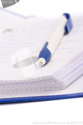 Image of planner with pen