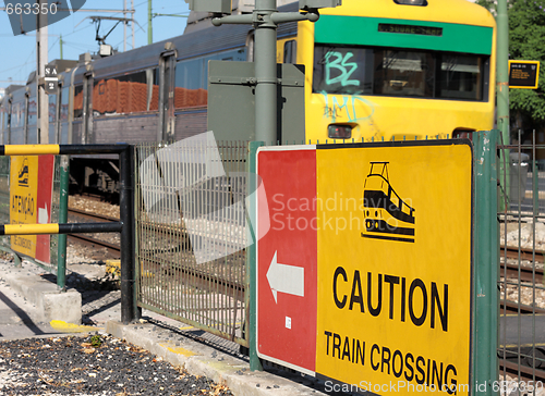 Image of Train crossing warning