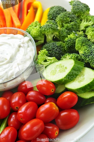 Image of Vegetables and dip