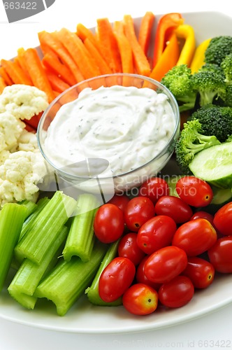 Image of Vegetables and dip