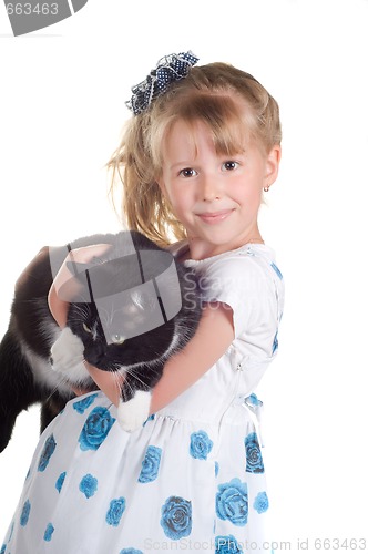 Image of Girl and cat