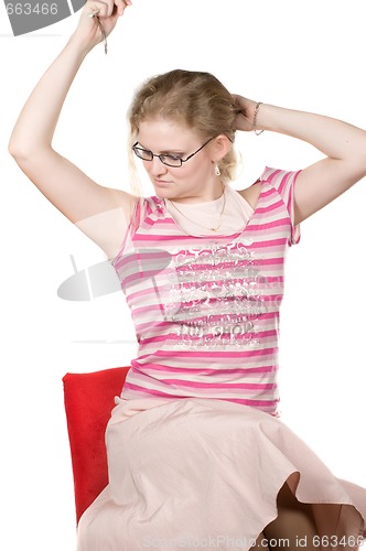 Image of Beautiful blond woman
