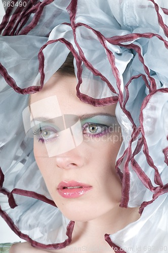 Image of Young woman in studio