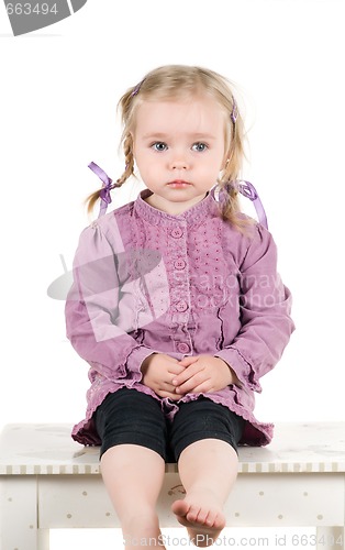 Image of A little girl in studio