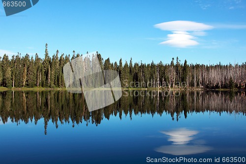 Image of Mountain Lake with Cloud