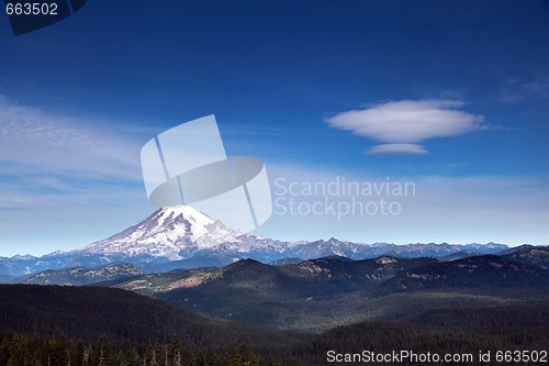 Image of Rainier with UFO Cloud