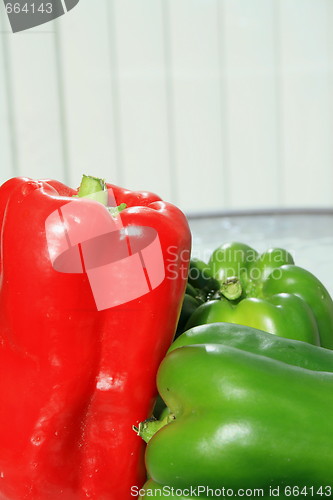 Image of Red and Green Bell Peppers