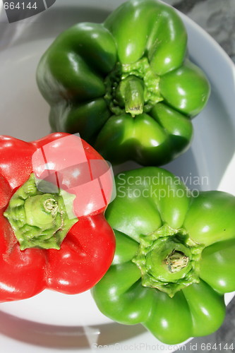 Image of Red and Green Bell Peppers