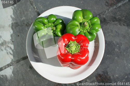 Image of Red and Green Bell Peppers