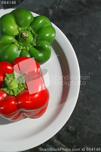 Image of Red and Green Bell Peppers