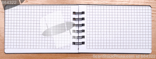 Image of open spiral notebook