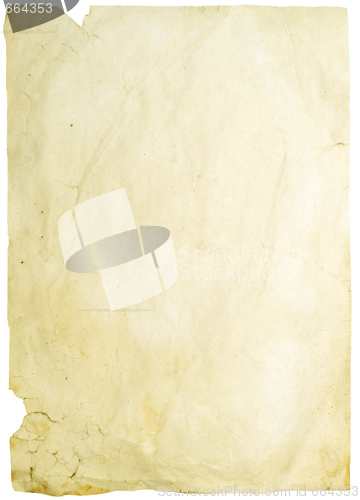Image of old wrinkled paper