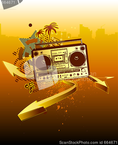 Image of urban music background 