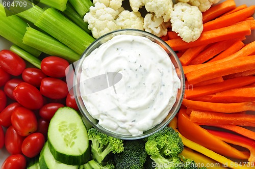 Image of Vegetables and dip