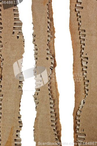 Image of Stripes of corrugated cardboard