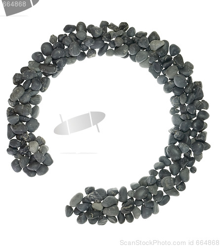 Image of Circular pebbles frame