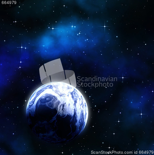 Image of planet in space