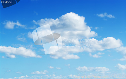 Image of perfect cloudy blue sky