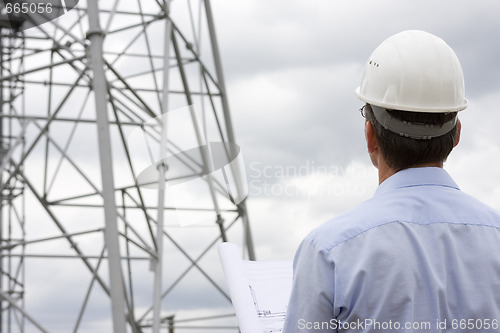 Image of Architect on construction side