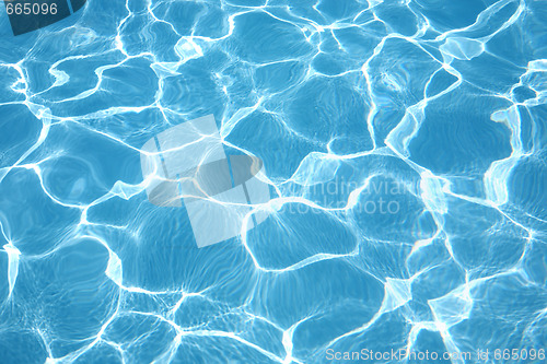 Image of blue water in the pool