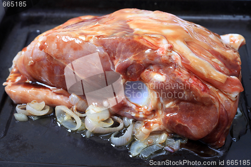 Image of Honey glazed pork shoulder raw