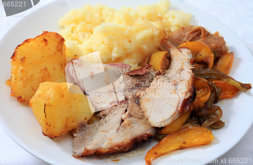 Image of Roast pork dinner