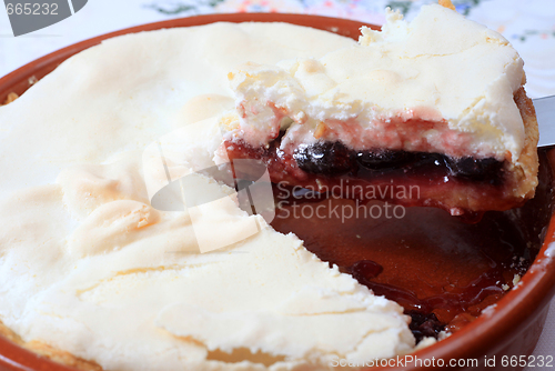 Image of Home-made cherry meringue pie