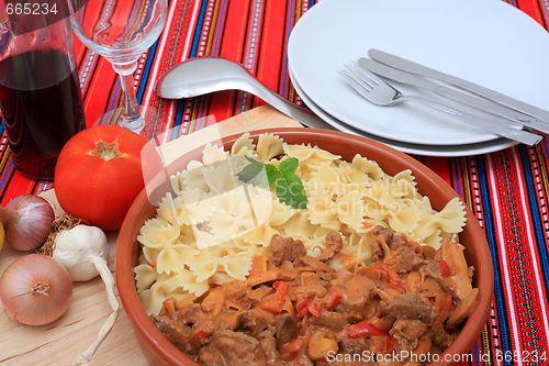 Image of Beef stroganoff bowl with pasta