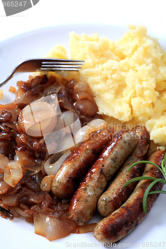 Image of Bangers and mash vertical