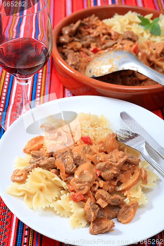 Image of Beef stroganoff meal vertical