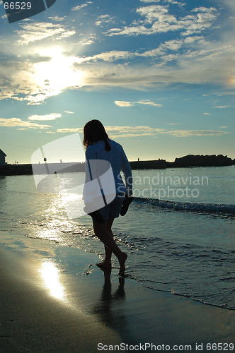 Image of Walkin in beach - Norway