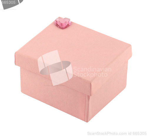 Image of Pink gift box with diamond heart