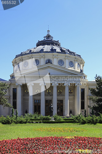 Image of The Romanian Athenaeum in Bucahrest,Romania