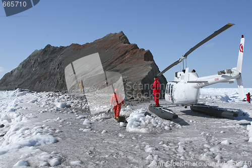 Image of Helicopter in the Canadian Arctic