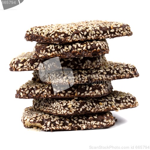 Image of chocolate coocies with sesame