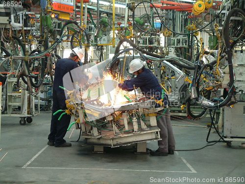 Image of auto industry, welding