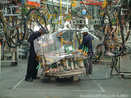 Image of auto industry, welding