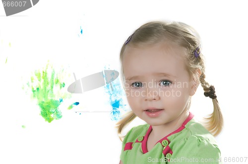 Image of A little girl in studio