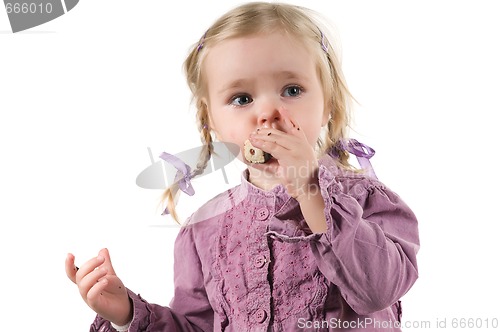 Image of A little girl in studio