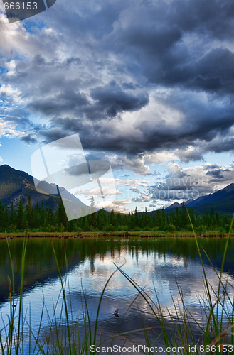 Image of Vermillion Lakes at Dusk