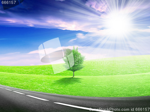 Image of sun road