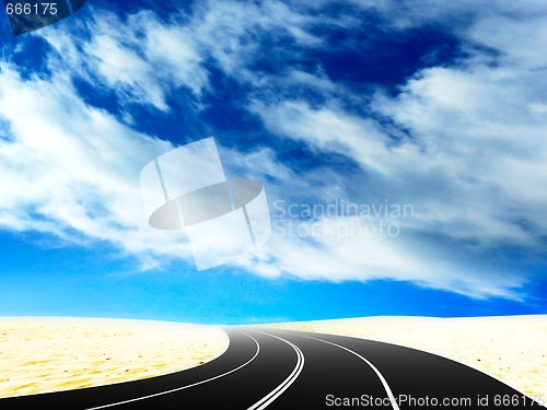 Image of road on the desert