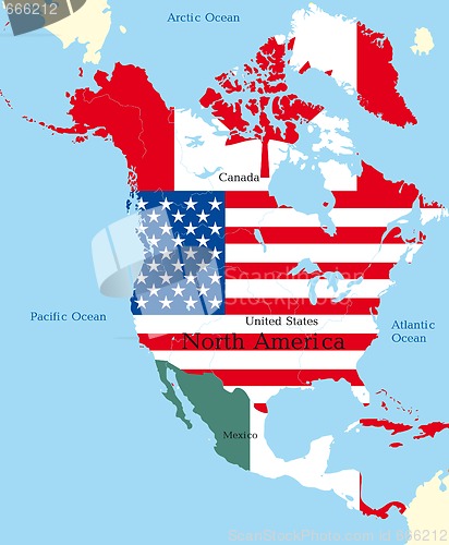 Image of Map of north america