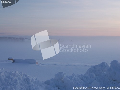 Image of Icebreakers in winterfog-Luleå